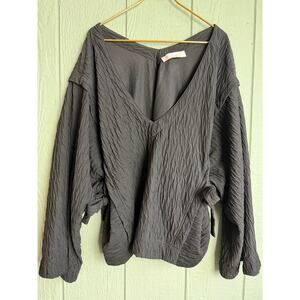 Free People Beach Tunic Coverup, Double V Neck Large